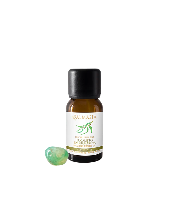 Aceite esencial de eucalipto bio con aguamarina