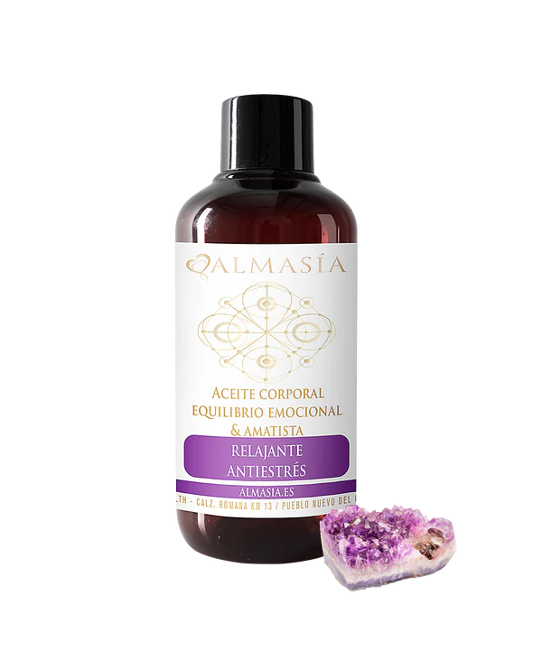 Aceite corporal equilibrio emocional con amatista